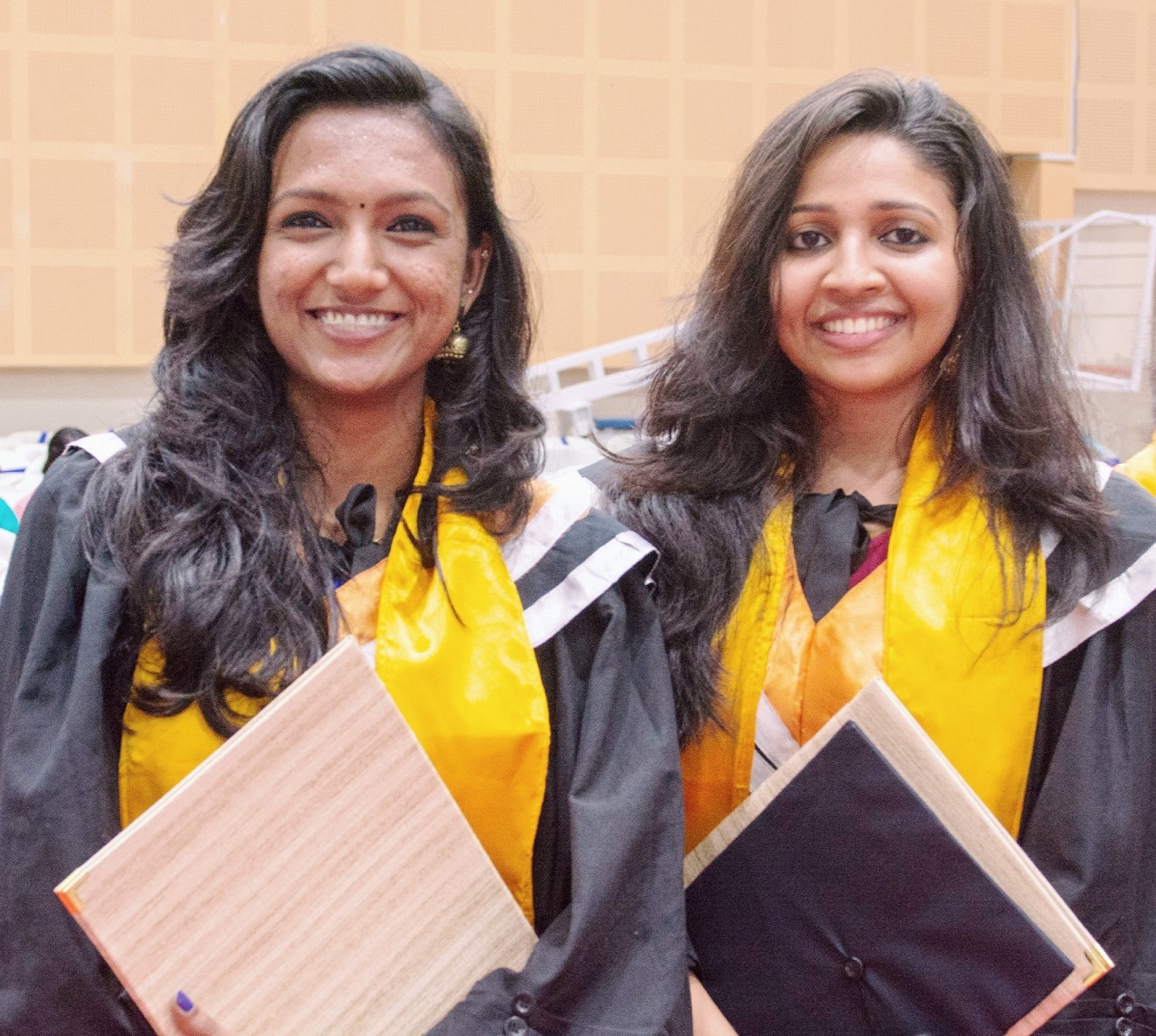 Keerthi and Devika on their Graduation Day 2019.
