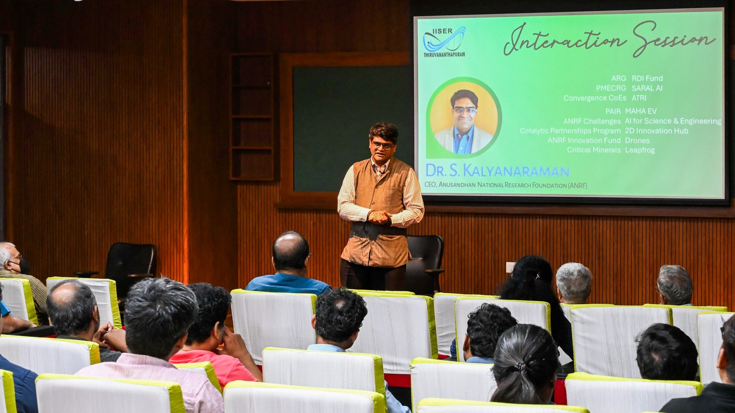 Dr. S. Kalyanaraman, CEO ANRF Visit  photo - 2