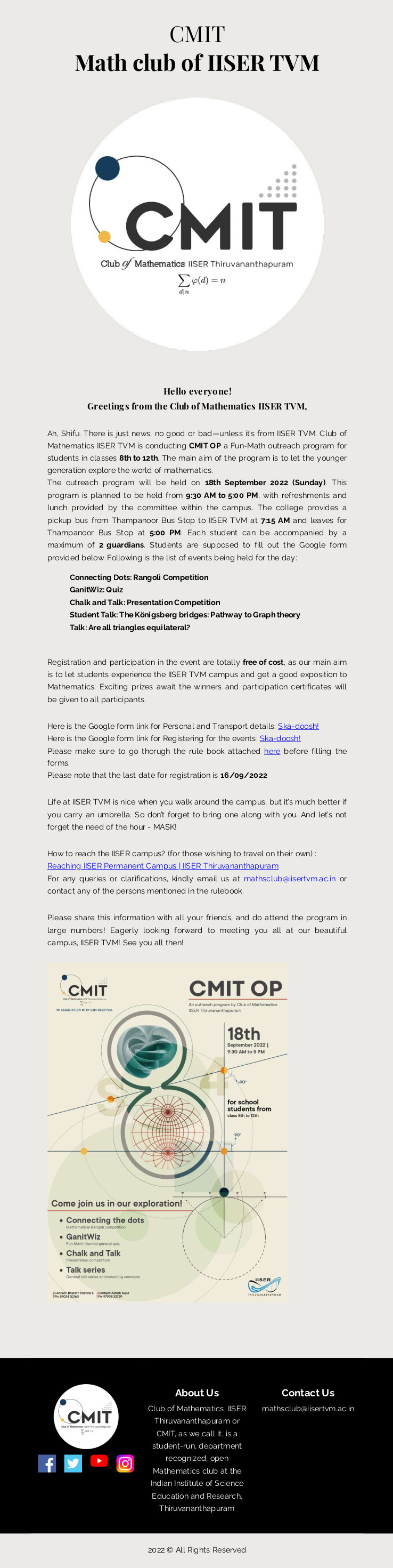 CMIT Outreach Program Poster