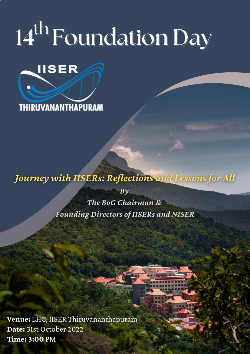 IISER TVM Foundation Day 2022 Flyer Page 1