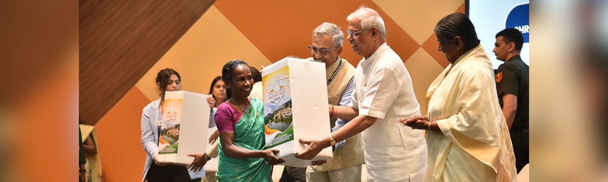 Distribution of water purifiers to tribal settlement communities